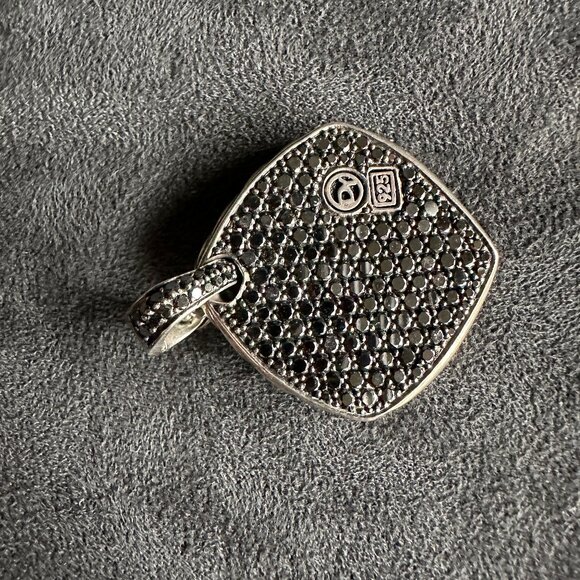 David Yurman Chevron Pendant w/ Pavé Black Diamonds - RARE - Picture 8 of 16